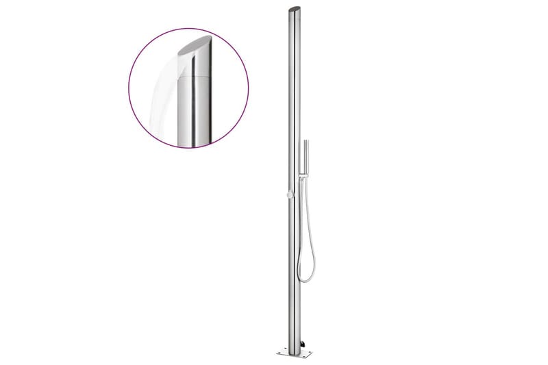 havebruser 220 cm rustfrit stål - Have - Udendørsbad - Havebruser - Havebruser uden varme