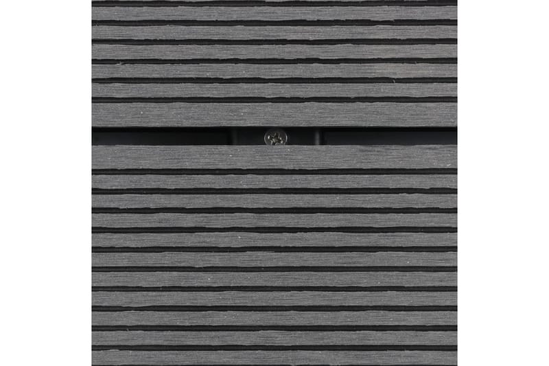 udendørs brusekar 110 x 62 cm WPC rustfrit stål grå - Grå - Havebruser uden varme