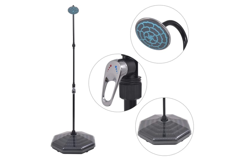 Soldrevet Bruser 20 L Aluminium Hdpe - Sort - Have - Udendørsbad - Havebruser - Solbruser