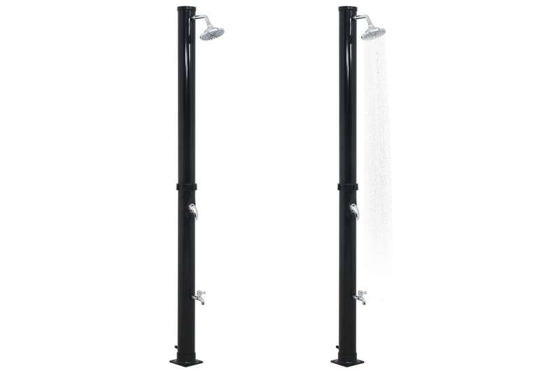soldrevet bruser 220 cm 20 l sort - Sort - Have - Udendørsbad - Havebruser - Solbruser