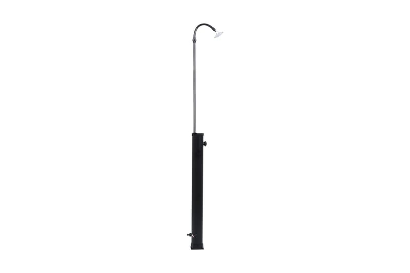 Solopvarmet Havebruser 215 cm 8 L Sort - Have - Udendørsbad - Havebruser - Solbruser