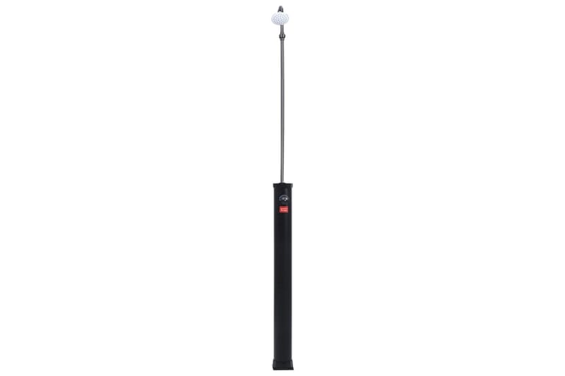 Solopvarmet Havebruser 215 cm 8 L Sort - Have - Udendørsbad - Havebruser - Solbruser