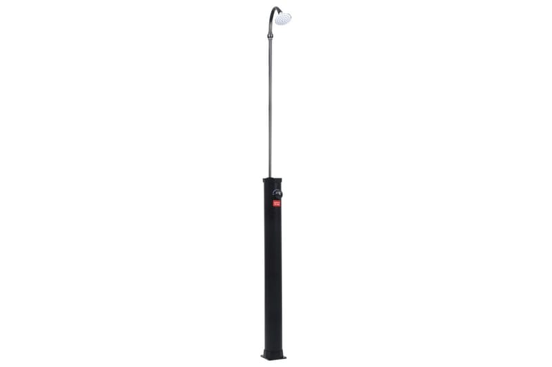 Solopvarmet Havebruser 215 cm 8 L Sort - Have - Udendørsbad - Havebruser - Solbruser