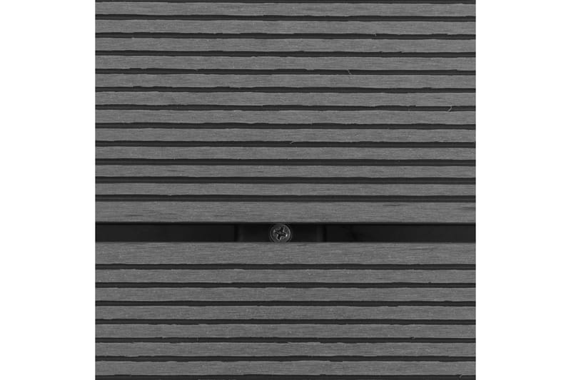 udendørs brusekar 80 x 62 cm WPC rustfrit stål grå - Grå - Havebruser uden varme