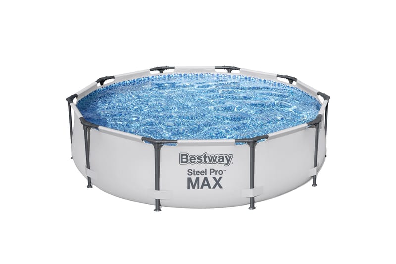 Bestway Steel Pro MAX Overjordisk pool Rund 3 m Grå - Bestway - Have - Udendørsbad - Pool - Fritstående pool