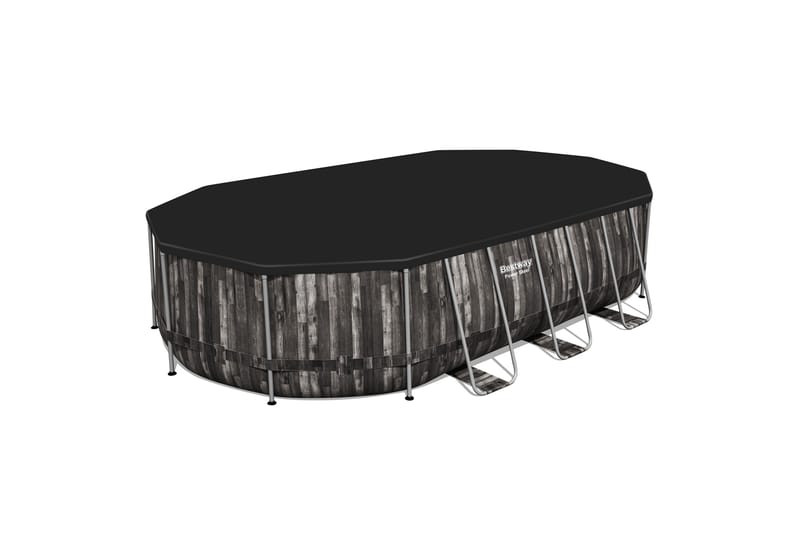 Bestway Power Steel Overjordisk pool 6,10 x 3,66 m Grå - Bestway - Have - Udendørsbad - Pool - Fritstående pool