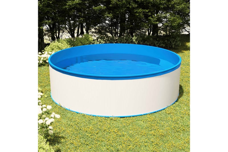 splasher pool med hængende skimmer og pumpe 350x90 cm hvid - Børnepool & babybassin