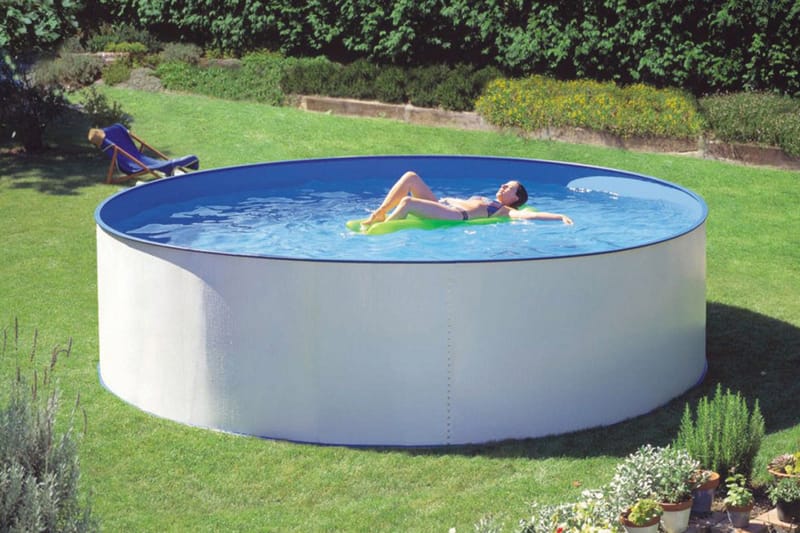 Almeria Premium Fritstående pool - Ø350 cm - Have - Udendørsbad - Pool - Fritstående pool