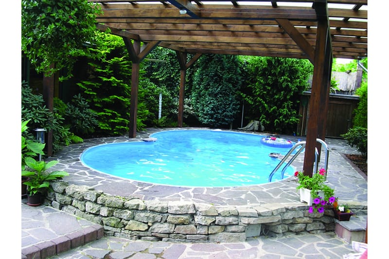 Overjordisk pool Planet Pool Planet Pool Stålvægspool Premium Otteform 6,25x3,6x1,5 m Indb Vit - Have - Udendørsbad - Pool - Fritstående pool