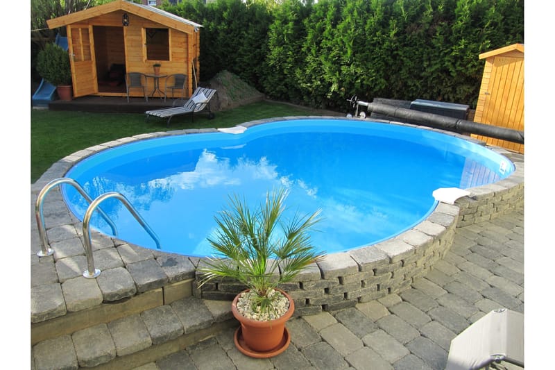 Overjordisk pool Planet Pool Planet Pool Stålvægspool Premium Otteform 6,25x3,6x1,5 m Indb Vit - Have - Udendørsbad - Pool - Fritstående pool