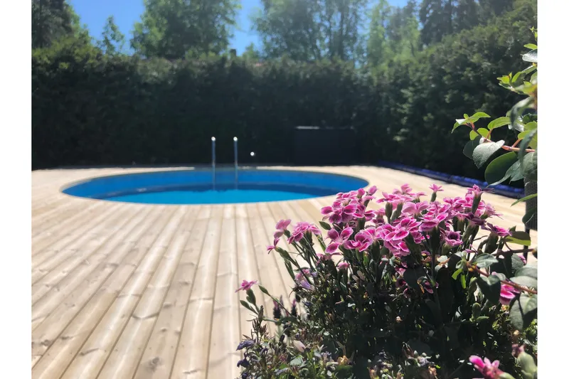 Stålpool Premium Rund 6,0x1,5m Nedgravet L:Carrara 0. Hvid - Planet Pool - Have - Udendørsbad - Pool - Fritstående pool