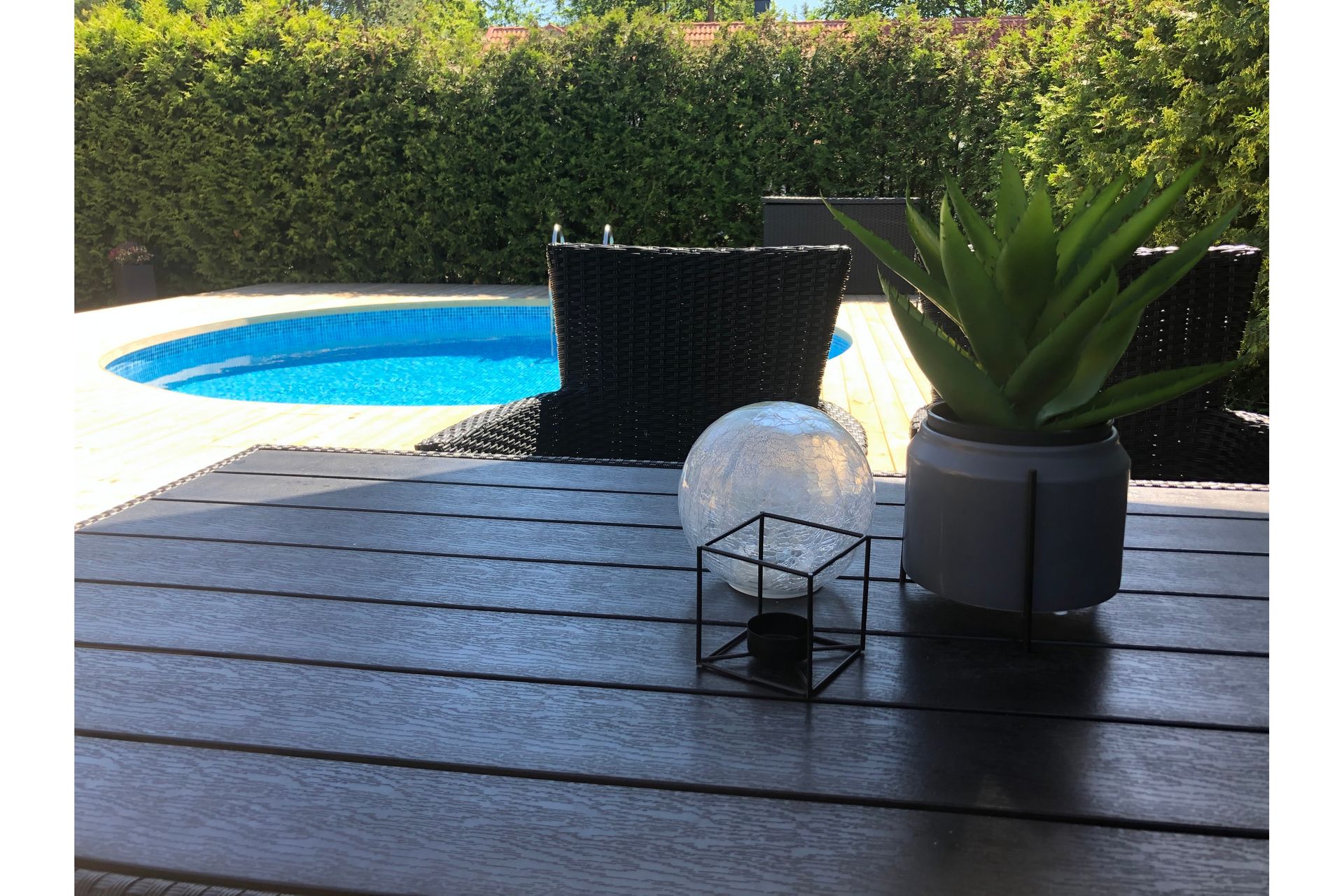 Stålvægspool Premium Rund 4,2x1,5m Indbygget L:Carrara 0. Hv - Planet Pool - Have - Udendørsbad - Pool - Fritstående pool