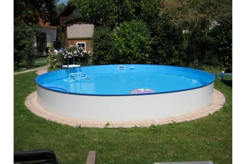 Stålvægspool Premium Rund 3,5x1,2m Indbygget L:Blå 0.6 Blå - Planet Pool - Have - Udendørsbad - Pool - Fritstående pool