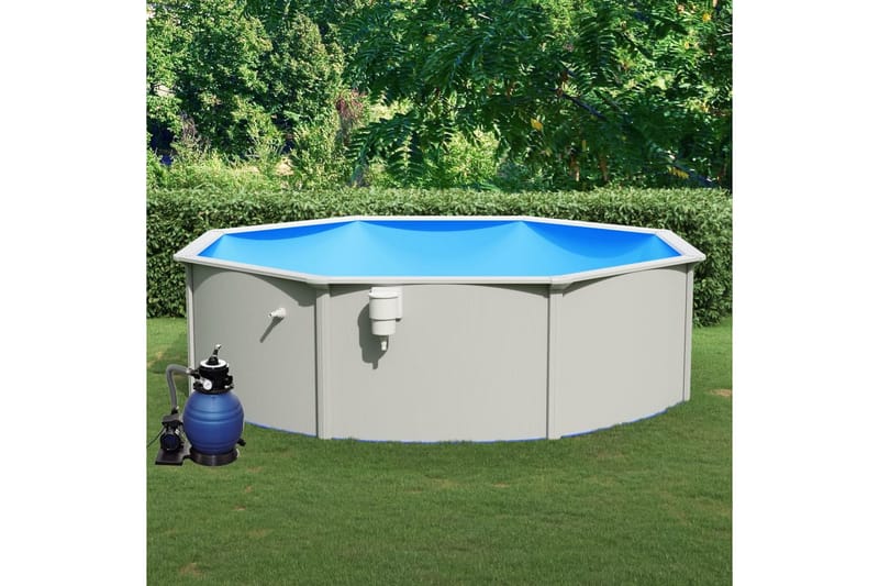 swimmingpool med sandfilterpumpe 460x120 cm - Fritstående pool