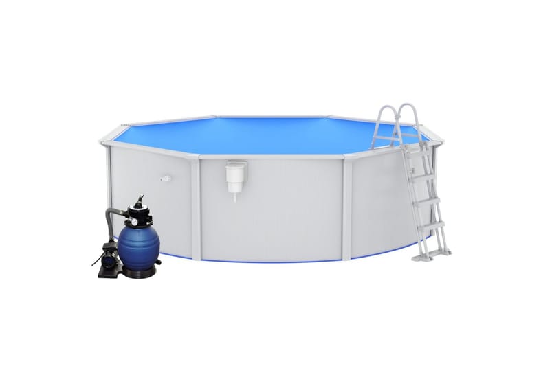 swimmingpool med sandfilterpumpe og poolstige 460x120 cm - Fritstående pool