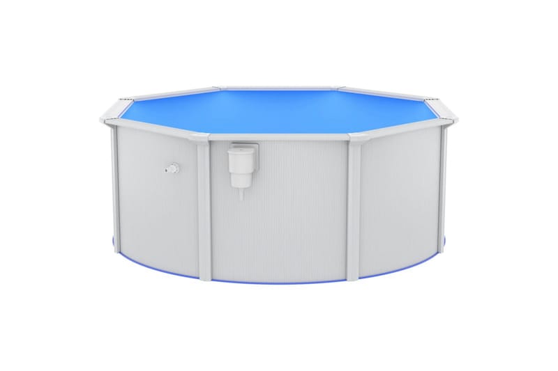 swimmingpool med stålvæg 300x120 cm hvid - Have - Udendørsbad - Pool - Fritstående pool