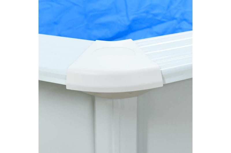 swimmingpool med stålvæg 610x360x120 cm oval hvid - Have - Udendørsbad - Pool - Fritstående pool