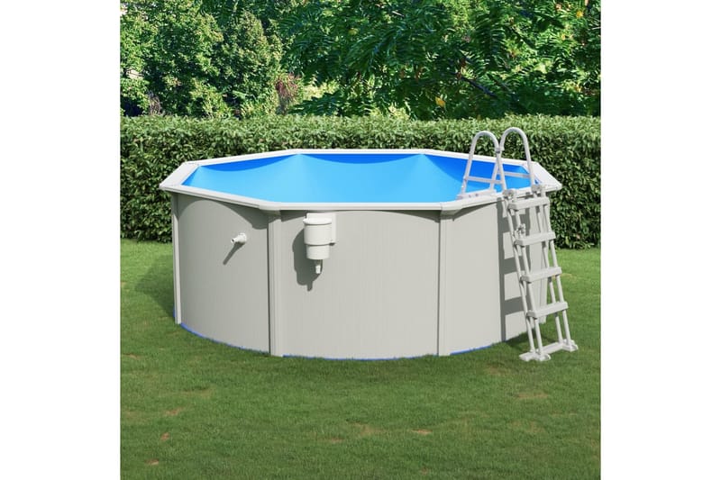 swimmingpool med poolstige 360x120 cm - Fritstående pool