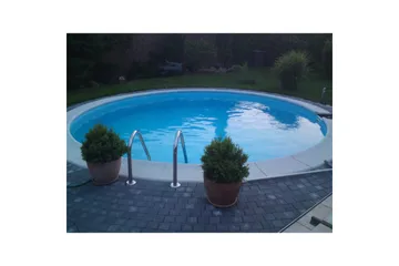 Stålvægspool Planet Pool Premium Rund Ø 3,5 m, Persia Blå, 1,5 m - Ø 3,5 m, Persia Blå, 1,5 m - Have - Udendørsbad - Pool - Fritstående pool