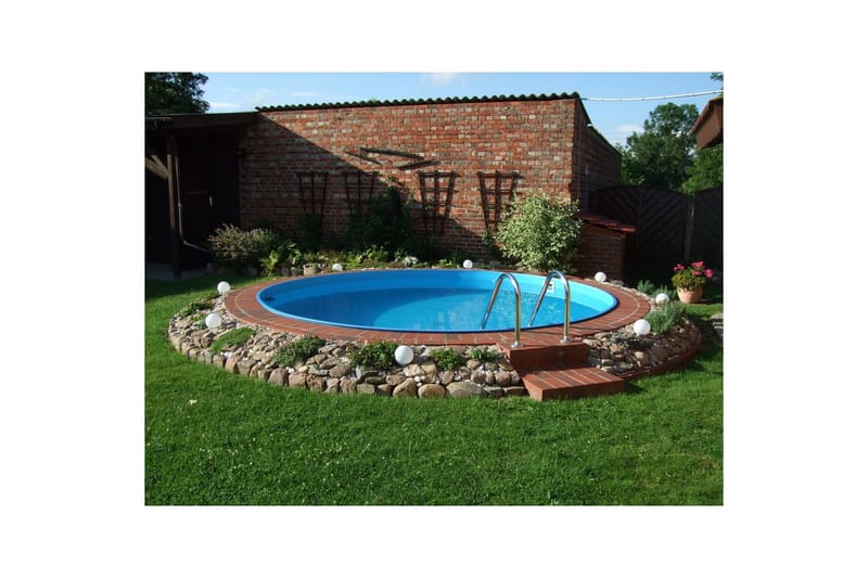 Stålvægspool Planet Pool Premium Rund Ø 3,5 m, Persia Blå, 1,5 m - Ø 3,5 m, Persia Blå, 1,5 m - Have - Udendørsbad - Pool - Fritstående pool
