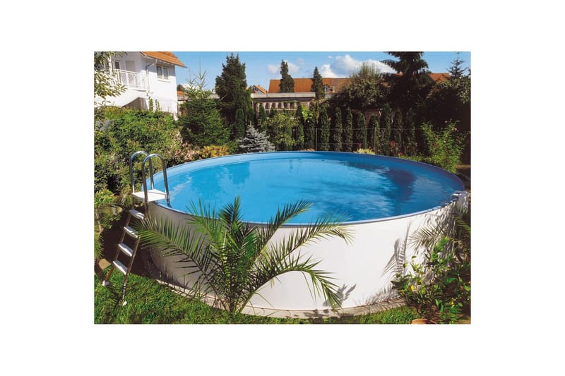 Stålvægspool Planet Pool Premium Rund Ø 3,5 m, Persia Blå, 1,2 m - Ø 3,5 m, Persia Blå, 1,2 m - Have - Udendørsbad - Pool - Fritstående pool