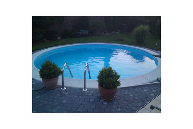 Stålvægspool Planet Pool Premium Rund Ø 3,5 m, Persia Blå, 1,2 m - Ø 3,5 m, Persia Blå, 1,2 m - Have - Udendørsbad - Pool - Fritstående pool