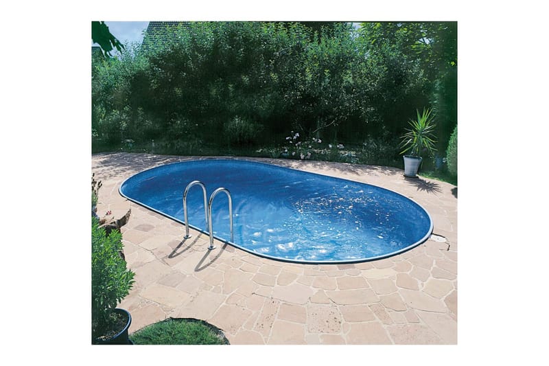 Stålvægspool Planet Pool Premium Oval 8 x 4,2 m, Persia Grå - 8 x 4,2 m, Persia Grå - Have - Udendørsbad - Pool - Fritstående pool