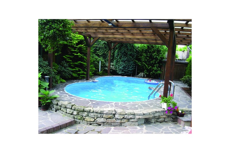 Stålvægspool Planet Pool Premium Otteformet 5,25 x 3,2 m, Blå - 5,25 x 3,2 m, Blå - Have - Udendørsbad - Pool - Fritstående pool