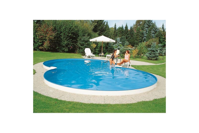 Stålvægspool Planet Pool Premium Otteformet 5,25 x 3,2 m, Blå - 5,25 x 3,2 m, Blå - Have - Udendørsbad - Pool - Fritstående pool