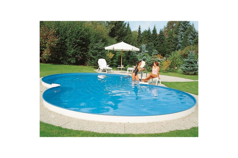 Stålvægspool Planet Pool Premium Otteformet 5,25 x 3,2 m, Blå - 5,25 x 3,2 m, Blå - Have - Udendørsbad - Pool - Fritstående pool