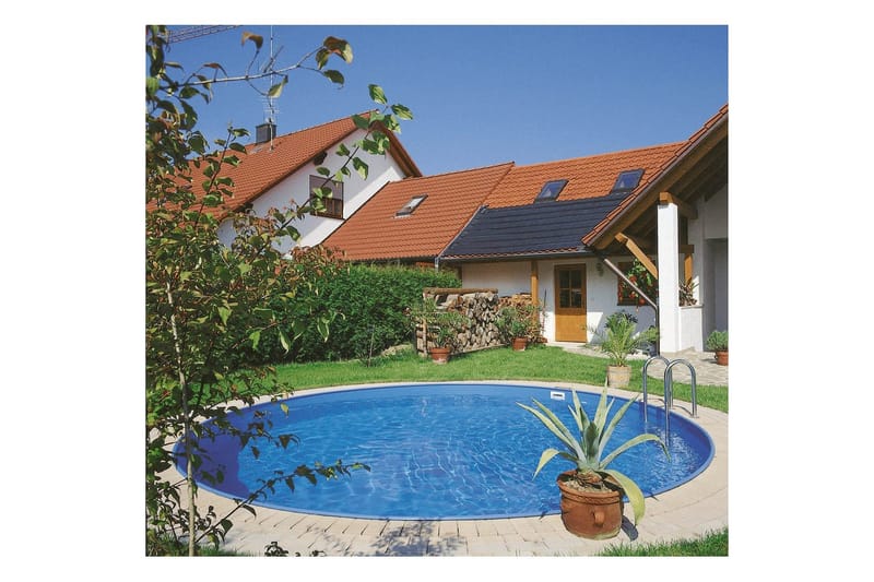 Stålvægspool Planet Pool Premium Rund Ø 3,5 m, Persia Blå, 1,5 m - Ø 3,5 m, Persia Blå, 1,5 m - Have - Udendørsbad - Pool - Fritstående pool