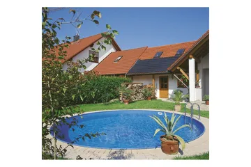 Stålvægspool Planet Pool Premium Rund Ø 3,5 m, Persia Blå, 1,5 m - Ø 3,5 m, Persia Blå, 1,5 m - Have - Udendørsbad - Pool - Fritstående pool
