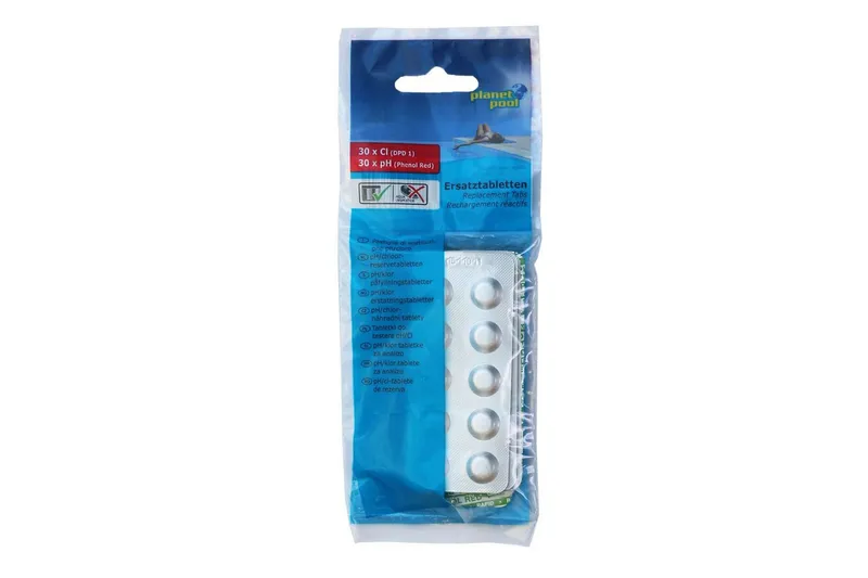 Erstatningstabletter Planet Pool Mini Pool Tester pH 30 stk. Klor 30 stk., undefined