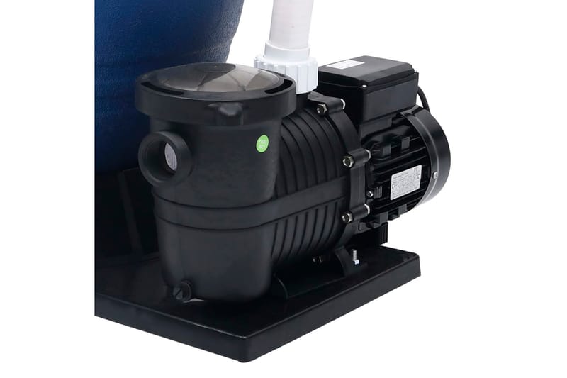 sandfilter med 7-vejs ventil & 1000 W pumpe blå og sort - Have - Udendørsbad - Poolrengøring - Sandfilter