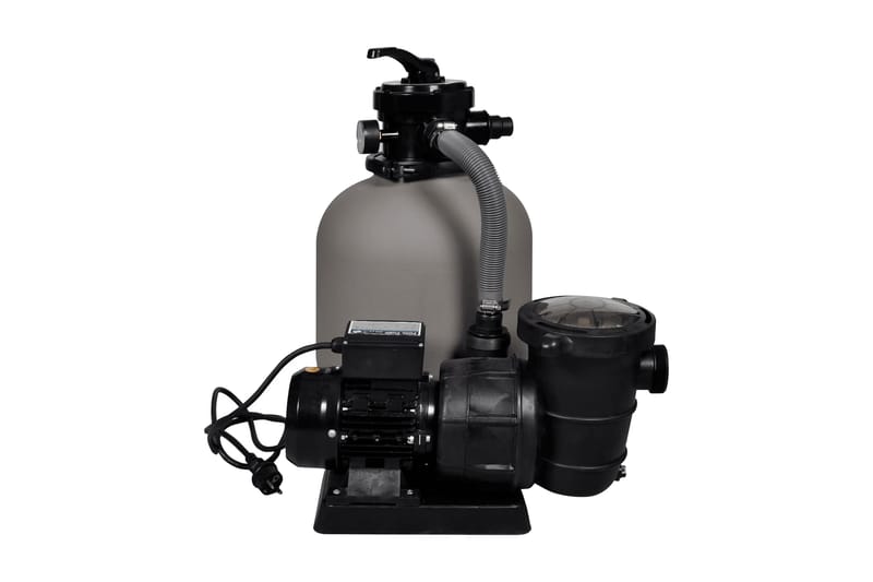 Sandfilterpumpe 600 W 17000 L/T - Grå - Have - Udendørsbad - Poolrengøring - Sandfilter