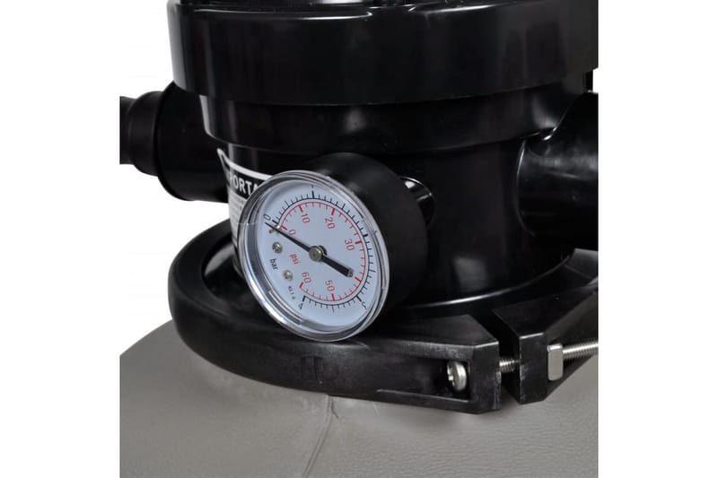 Sandfilterpumpe 600 W 17000 L/T - Grå - Have - Udendørsbad - Poolrengøring - Sandfilter