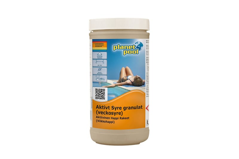 Vandpleje Planet Pool Aktivt ilt 1 kg granulat - Have - Udendørsbad - Poolrengøring - Pool kemi og klortabletter