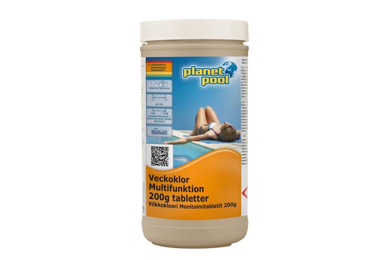 Vandpleje Planet Pool Ugeklor 200g Tabletter 1 kg - 1 kg - Have - Udendørsbad - Poolrengøring - Pool kemi og klortabletter
