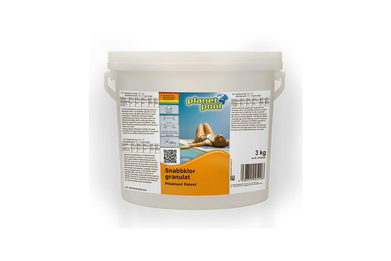 Vandpleje Planet Pool Hurtigklor Granulat 3 kg - 3 kg - Have - Udendørsbad - Poolrengøring - Pool kemi og klortabletter