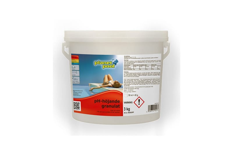 Vandpleje Planet Pool Øger pH Granulat 3 kg - 3 kg - Have - Udendørsbad - Poolrengøring - Pool kemi og klortabletter