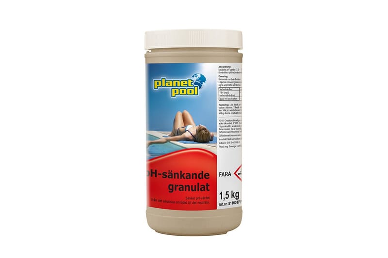 Vandpleje Planet Pool Sænker pH Granulat 1,5 kg - 1,5 kg - Have - Udendørsbad - Poolrengøring - Pool kemi og klortabletter