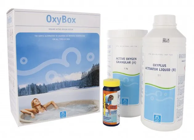Vandplejekemikalier MSpa Desinfektion Klorfri Oxybox, Hvid