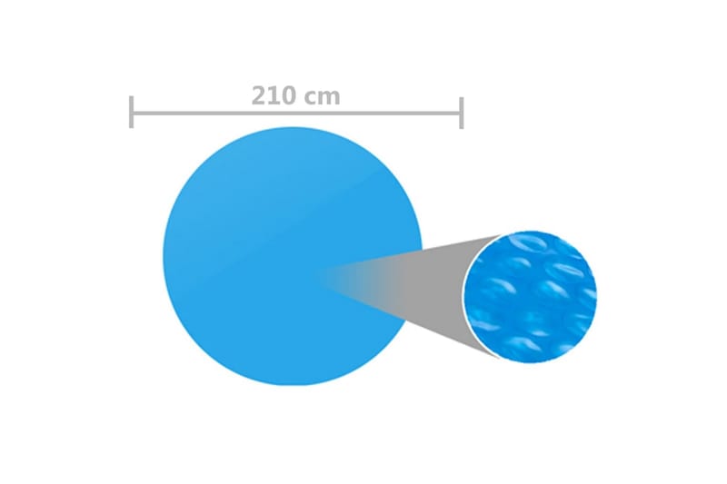 Poolovertræk 210 Cm Pe Blå - Blå - Øvrigt pooltilbehør - Poolovertræk & poolcover