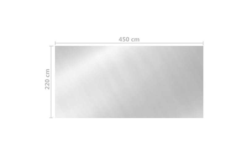 Poolovertræk 450x220 cm pe sølvfarvet - Sølv - Have - Udendørsbad - Pooltilbehør - Øvrigt pooltilbehør