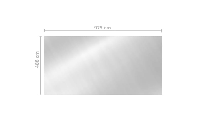 Poolovertræk 975x488 cm Pe Sølvfarvet - Sølv - Have - Udendørsbad - Pooltilbehør - Øvrigt pooltilbehør