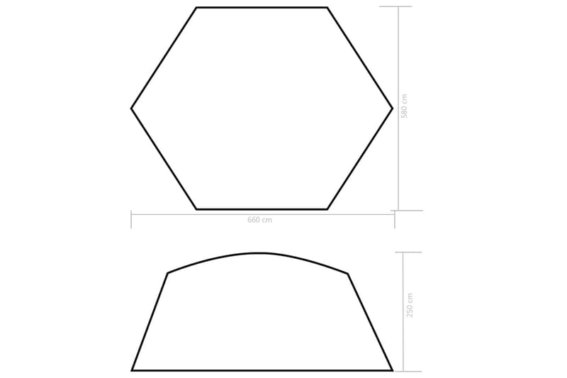 Pooltelt I Stof 660 X 580 X 250 Cm Blå - Blå - Have - Udendørsbad - Pooltilbehør - Øvrigt pooltilbehør