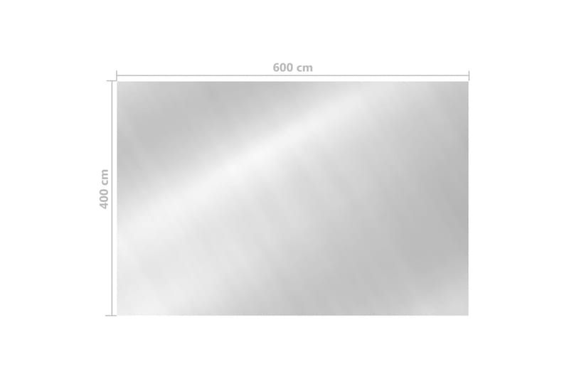 Rektangulært poolovertræk 600x400 cm pe sølvfarvet - Sølv - Have - Udendørsbad - Pooltilbehør - Øvrigt pooltilbehør