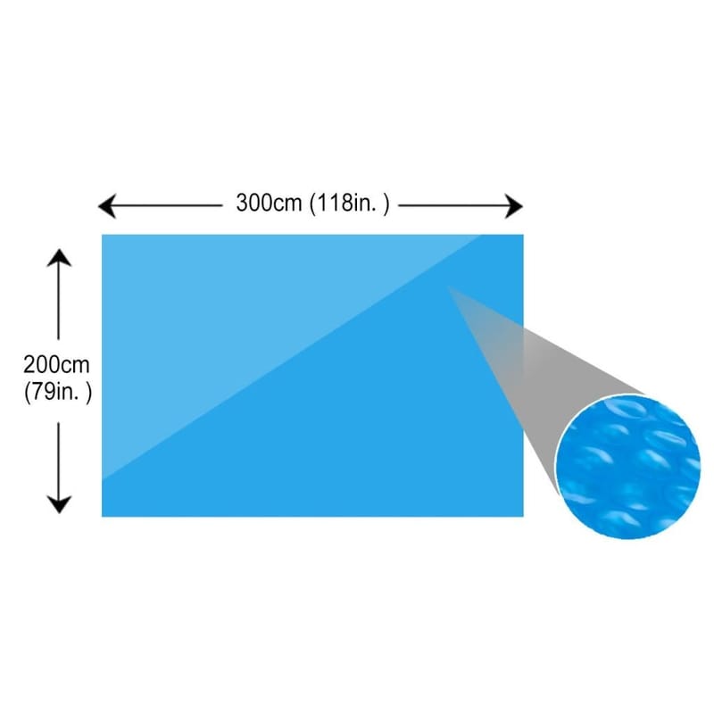 Rektangulært Poolovertræk 300 X 200 Cm Pe Blå - Blå - Øvrigt pooltilbehør - Poolovertræk & poolcover