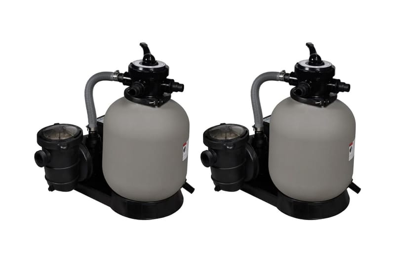 Sandfilterpumper 2 Stk. 600 W 17000 L/T - Grå - Have - Udendørsbad - Pooltilbehør - Øvrigt pooltilbehør
