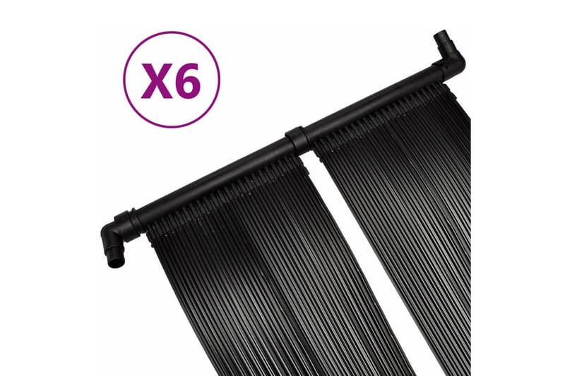 soldrevne varmepaneler til pool 6 stk. 80x620 cm - Have - Udendørsbad - Pooltilbehør - Øvrigt pooltilbehør